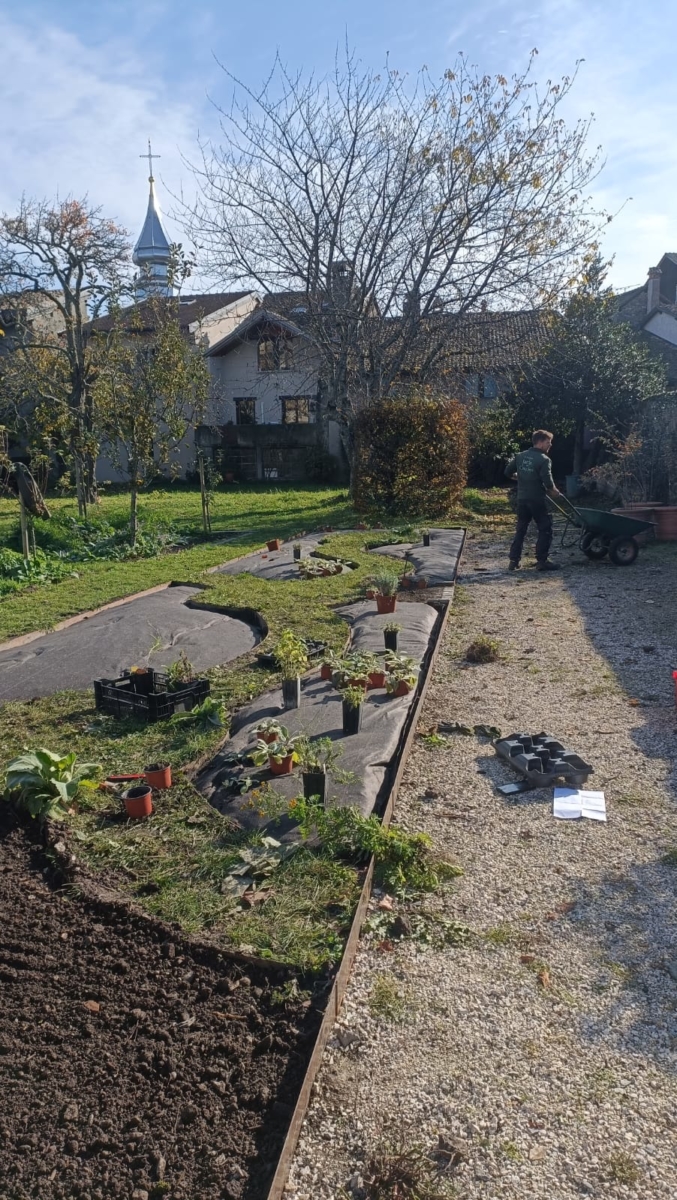 Nouveau massif dans le jardin d’expérimentation du Jardin des Cinq Sens