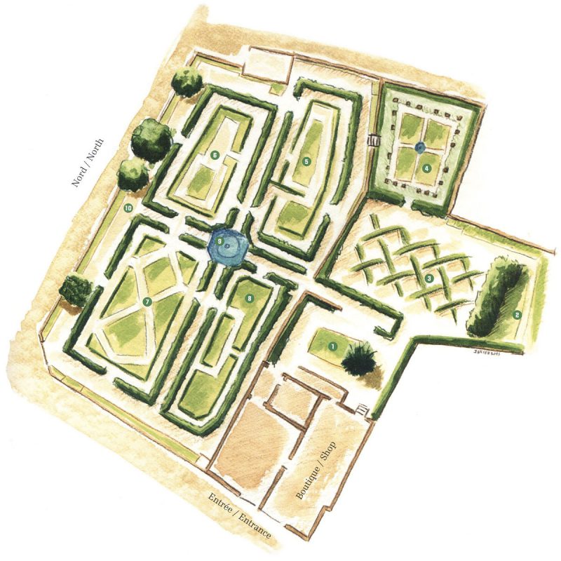 Plan du Jardin des Cinq Sens - Yvoire